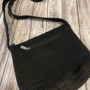 Cross body crochet purse